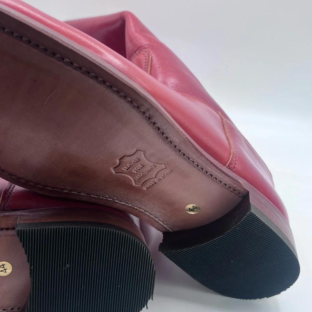 red‎ spanish riding boots size 44 leather sole legitimate